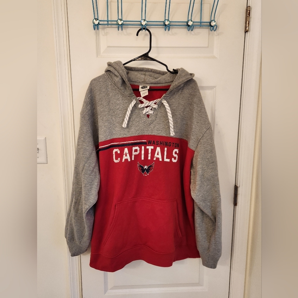 NHL Washington Capitals Hoodie Sweatshirt Mens Size 2XL Hockey #JJ976
